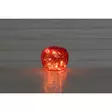 LED-omena 15 cm punainen Finnlumor - Tunnelmallinen lasinen koristeomena ajastimella (20 LED) - Ljussmycken och ljusfigurer - 6410416482774 - 11