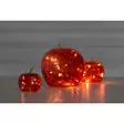 LED-omena 15 cm punainen Finnlumor - Tunnelmallinen lasinen koristeomena ajastimella (20 LED) - Ljussmycken och ljusfigurer - 6410416482774 - 3