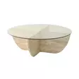 Soffbord Hanah Home Lily Travertin Glas Spånskiva 90x30 cm - Soffbord - 8684283059164 - 1