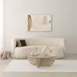 Soffbord Hanah Home Lily Travertin Glas Spånskiva 90x30 cm - Soffbord - 8684283059164 - 2