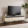 TV-bänk Hanah Home Century Travertine Antracit Spånskiva 150x29,6x45 cm - TV-bänkar - 8684283021444 - 3