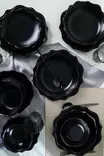Matsservis Hermia Matt Svart Keramik 24 Delar - Serveringsfat - 8684282802594 - 3