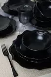 Matsservis Hermia Matt Svart Keramik 24 Delar - Serveringsfat - 8684282802594 - 4