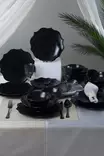 Matsservis Hermia Matt Svart Keramik 24 Delar - Serveringsfat - 8684282802594 - 6