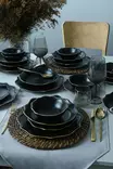 Matsservis Hermia Matt Svart Keramik 24 Delar - Serveringsfat - 8684282674924 - 6