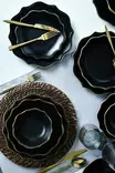 Matsservis Hermia Matt Svart Keramik 24 Delar - Serveringsfat - 8684282674924 - 7