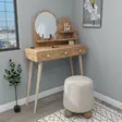 Sminkbord Hanah Home Ruges Furu Spånskiva 130,8x74x35 cm - Toalettbord - 8683743972784 - 2