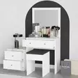Sminkbord Hanah Home Nice Vit Spånskiva 65x139x35 cm - Toalettbord - 8681181622124 - 4