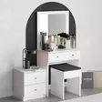 Sminkbord Hanah Home Nice Vit Spånskiva 65x139x35 cm - Toalettbord - 8681181622124 - 3