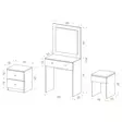 Sminkbord Hanah Home Nice Vit Spånskiva 65x139x35 cm - Toalettbord - 8681181622124 - 5