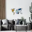Väggdekor Metall Wallity Lie World S Flerfärgad Metall 100x64,5 cm - Dekorationer, prydnadsföremål - 8684282053514 - 2