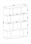 Bokhylla Hanah Home Harmon Antracit Spånskiva 90x25x127,4 cm - Bokhyllor - 8683342216524 - 4