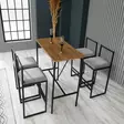 Barbord Hanah Home Nordic Grå Spånskiva Metall 90x92x45 cm - Bord - 8683742898054 - 2