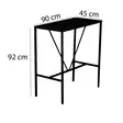 Barbord Hanah Home Nordic Grå Spånskiva Metall 90x92x45 cm - Bord - 8683742898054 - 5