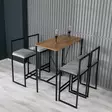 Barbord Hanah Home Nordic Grå Spånskiva Metall 90x92x45 cm - Bord - 8683742898054 - 3