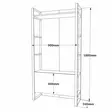Hallmöbel Hanah Home Ml18A Furu Spånskiva 90x180x34 cm 35,5x180x35,5 cm - Hallskåp - 8683342404334 - 6