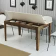 Matbord Hanah Home Milan 517 Valnöt Cream Spånskiva 145x75x88 cm - Matbord - 8683743327294 - 4