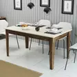 Matbord Hanah Home Milan 517 Valnöt Cream Spånskiva 145x75x88 cm - Matbord - 8683743327294 - 2