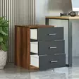 Byrå Hanah Home Vo3 Ba Valnöt Antracit Spånskiva 44,5x61,8x46,6 cm - Möbler - 8683342404914 - 5