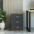 Byrå Hanah Home Vo3 Ba Valnöt Antracit Spånskiva 44,5x61,8x46,6 cm - Möbler - 8683342404914 - 3