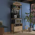 Förvaringsskåp Hanah Home JE154 Valnöt Spånskiva 70x206,8x40 cm - Skåp och byråer - 8684283498444 - 4