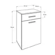 Förvaringsskåp Hanah Home Adr611pp1 Vit Spånskiva 52x83x38 cm - Skåp och byråer - 8682870658424 - 6