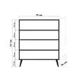 Förvaringsskåp Hanah Home Multilüx Cats Vit Spånskiva 95x111x36 cm - Skåp och byråer - 8682870092174 - 8