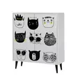 Förvaringsskåp Hanah Home Multilüx Cats Vit Spånskiva 95x111x36 cm - Skåp och byråer - 8682870092174 - 1
