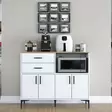 Förvaringsskåp Hanah Home JE166 Vit Valnöt Spånskiva 120x98,6x40 cm - Skåp och byråer - 8684283108824 - 3