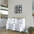 Förvaringsskåp Hanah Home JE166 Vit Valnöt Spånskiva 120x98,6x40 cm - Skåp och byråer - 8684283108824 - 8