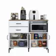 Förvaringsskåp Hanah Home JE166 Vit Valnöt Spånskiva 120x98,6x40 cm - Skåp och byråer - 8684283108824 - 10