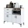 Förvaringsskåp Hanah Home JE166 Vit Valnöt Spånskiva 120x98,6x40 cm - Skåp och byråer - 8684283108824 - 11