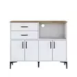 Förvaringsskåp Hanah Home JE166 Vit Valnöt Spånskiva 120x98,6x40 cm - Skåp och byråer - 8684283108824 - 12