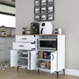 Förvaringsskåp Hanah Home JE166 Vit Valnöt Spånskiva 120x98,6x40 cm - Skåp och byråer - 8684283108824 - 5