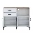 Förvaringsskåp Hanah Home JE166 Vit Valnöt Spånskiva 120x98,6x40 cm - Skåp och byråer - 8684283108824 - 13