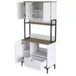 Förvaringsskåp Hanah Home JE159 Vit Valnöt Spånskiva 90x184,2x38 cm - Skåp och byråer - 8684283108794 - 10