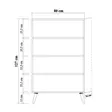 Förvaringsskåp Hanah Home Multibox Sonoma Ek Spånskiva 80x127x36 cm - Skåp och byråer - 8681875404364 - 9
