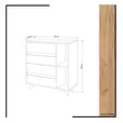 Byrå Hanah Home Tsela Ek Spånskiva 70x86x40 cm - Byråer och skåp - 8681875126754 - 5