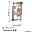 Väggdekor Metall Wallity Daiyu 4 Flerfärgad Metall 48x87 cm - Dekorationer, prydnadsföremål - 8683742688464 - 7
