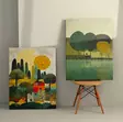 Canvastavla Wallity Flerfärgad Canvas 50x70 cm 2 Delar - Tavlor och ramar - 8684282411284 - 2