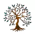 Väggdekor Metall Wallity Tree Flerfärgad Metall 60x60 cm - Dekorationer, prydnadsföremål - 8683743851614 - 1