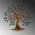 Väggdekor Metall Wallity Tree Flerfärgad Metall 60x60 cm - Dekorationer, prydnadsföremål - 8683743851614 - 5