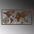 Väggdekor Metall Wallity World Map Large Flerfärgad Metall 120x60 cm 2 Delar - Dekorationer, prydnadsföremål - 8683743851584 - 5