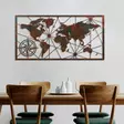 Väggdekor Metall Wallity World Map Large Flerfärgad Metall 120x60 cm 2 Delar - Dekorationer, prydnadsföremål - 8683743851584 - 2