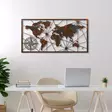 Väggdekor Metall Wallity World Map Large Flerfärgad Metall 120x60 cm 2 Delar - Dekorationer, prydnadsföremål - 8683743851584 - 3