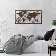 Väggdekor Metall Wallity World Map Large Flerfärgad Metall 120x60 cm 2 Delar - Dekorationer, prydnadsföremål - 8683743851584 - 4