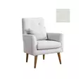 Öronlappsfåtölj Atelier del Sofa Zeni Cream Linne 72x66x97 cm - Fåtöljer - 8681875323894 - 1