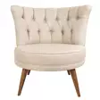 Öronlappsfåtölj Atelier del Sofa Richland Cream Polyester 80x75x77 cm - Fåtöljer - 8681875763294 - 1