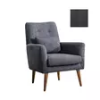 Öronlappsfåtölj Atelier del Sofa Zeni Mörkgrå Linne 72x66x97 cm - Fåtöljer - 8681875323924 - 3