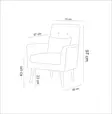 Öronlappsfåtölj Atelier del Sofa Zeni Mörkgrå Linne 72x66x97 cm - Fåtöljer - 8681875323924 - 4